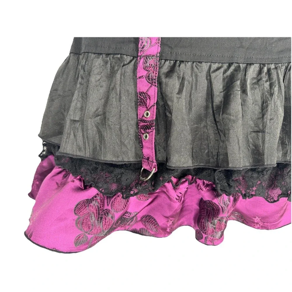 No offers Tripp NYC VTG Black & Purple Mini‎ Skirt Goth Dark Fairy Emo-girl M